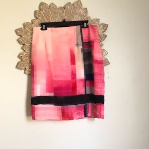 White House Black Market Abstract Skirt
